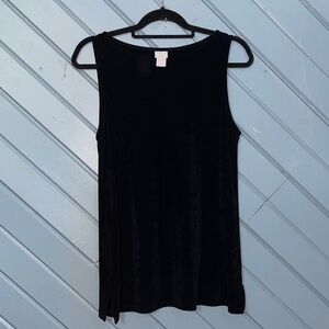 Chico's Black Jersey Knit Tank Top